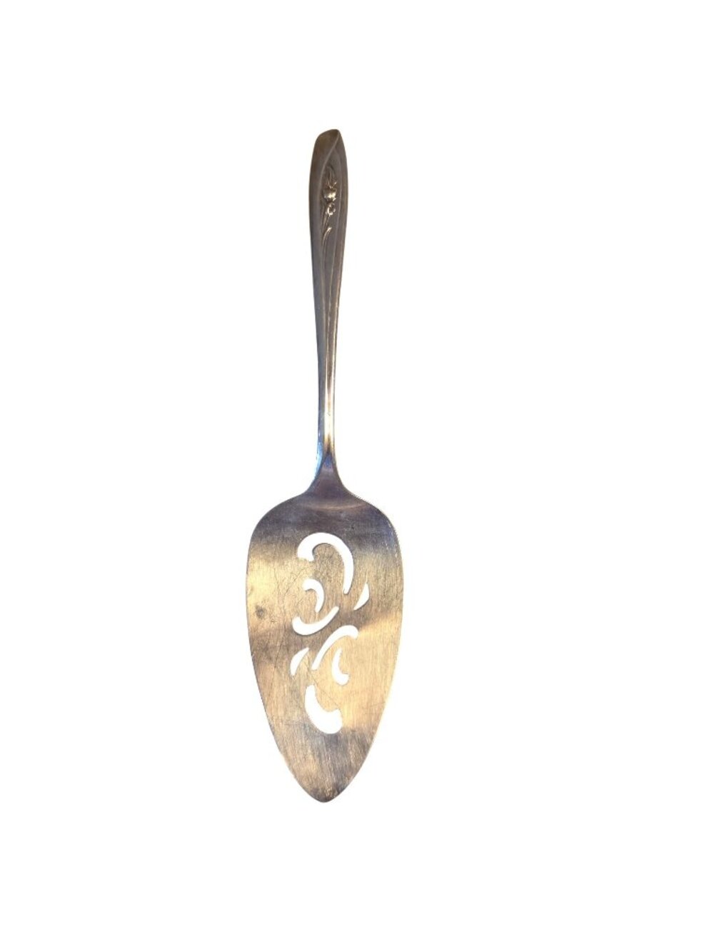 Cake or Pie Server Silver Tulip IS Silverplate Pierced Wedding Vintage 1950s